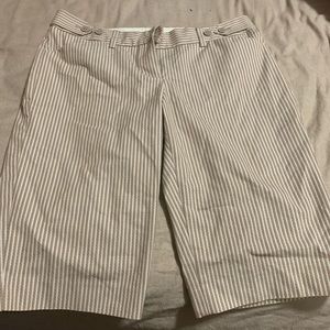 Cream and brown color Bermuda shorts